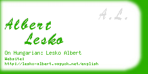 albert lesko business card